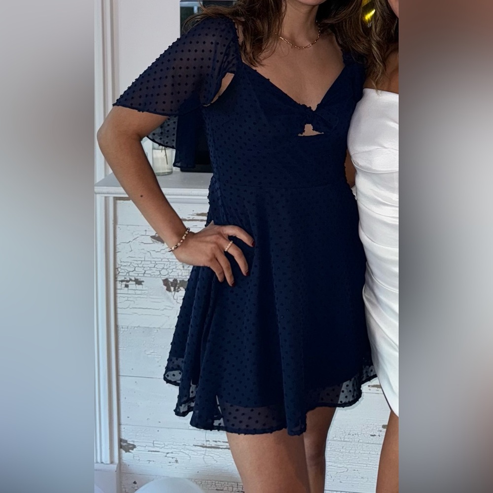 Altar'd State Navy Fit and Flare Dress